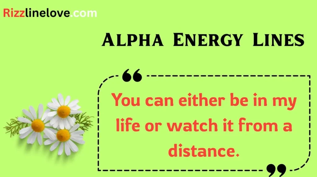 Alpha Energy Lines