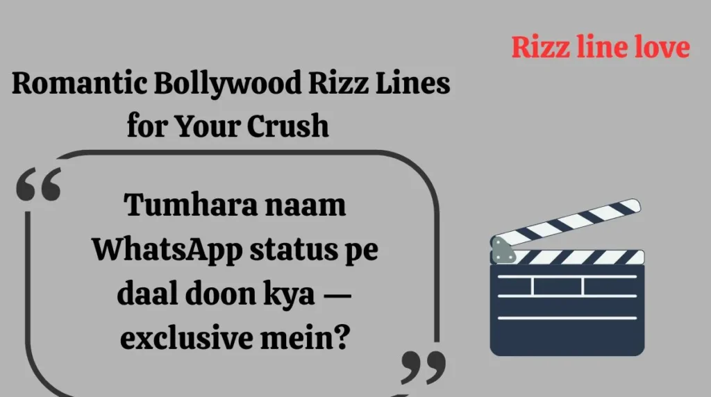 Romantic Bollywood Rizz Lines for Your Crush 