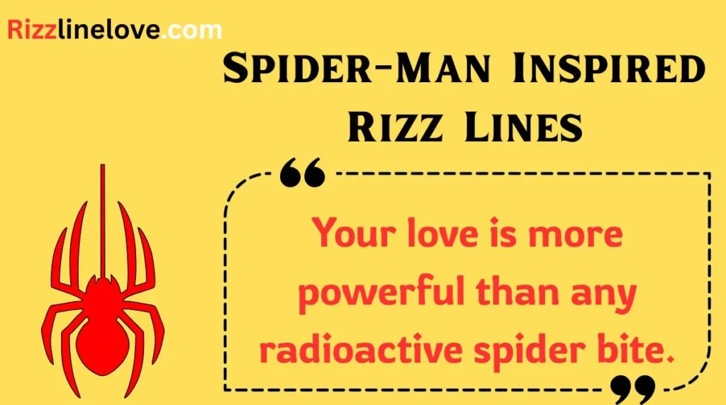 Spider-Man Inspired Rizz Lines