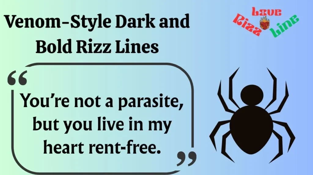 Venom-Style Dark and Bold Rizz Lines