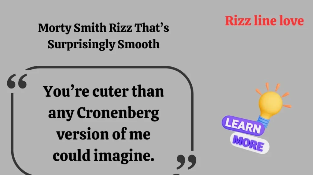 Morty Smith Rizz Thatās Surprisingly Smooth