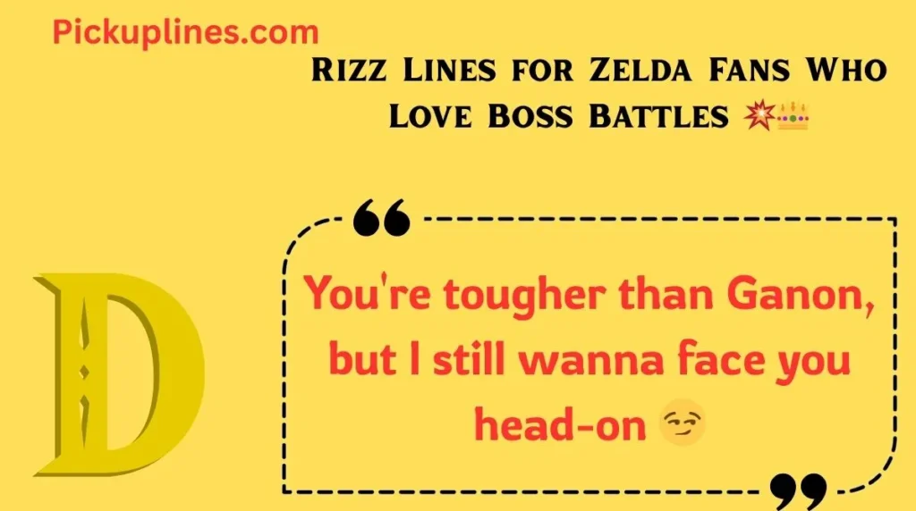 Rizz Lines for Zelda Fans Who Love Boss Battles 