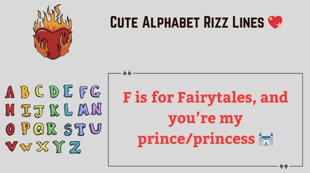 Cute Alphabet Rizz Lines 
