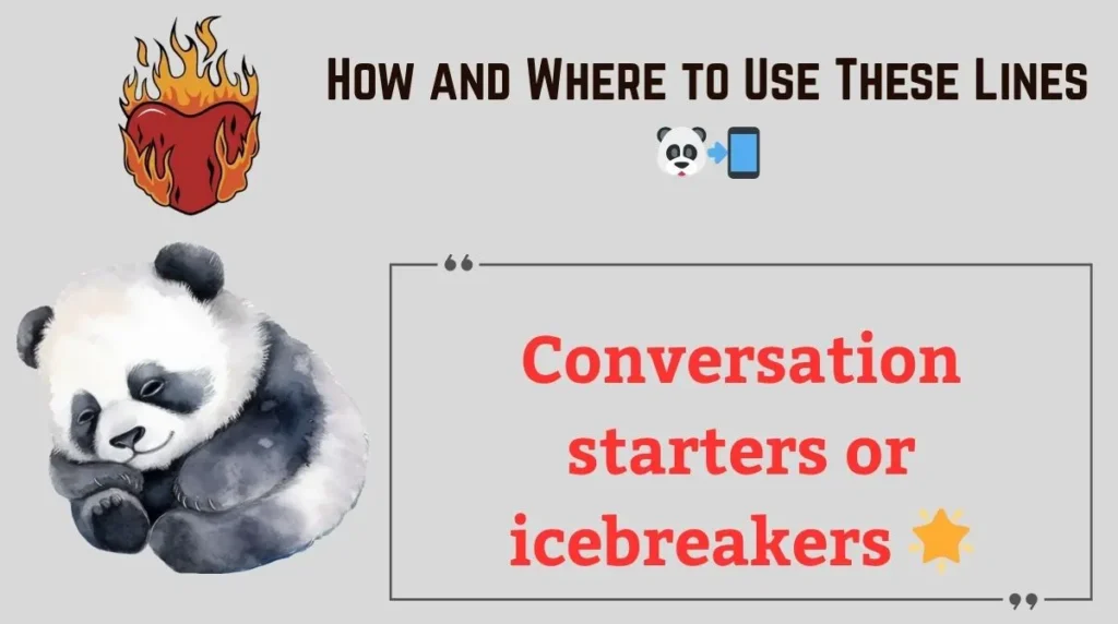 How and Where to Use These Lines 