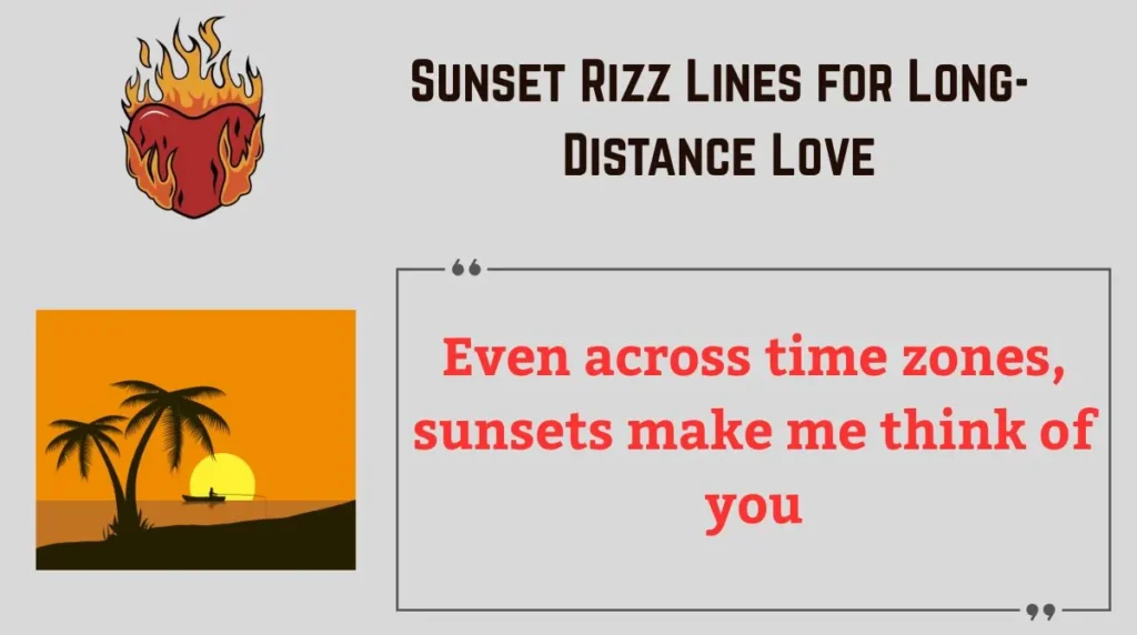Sunset Rizz Lines for Long-Distance Love
