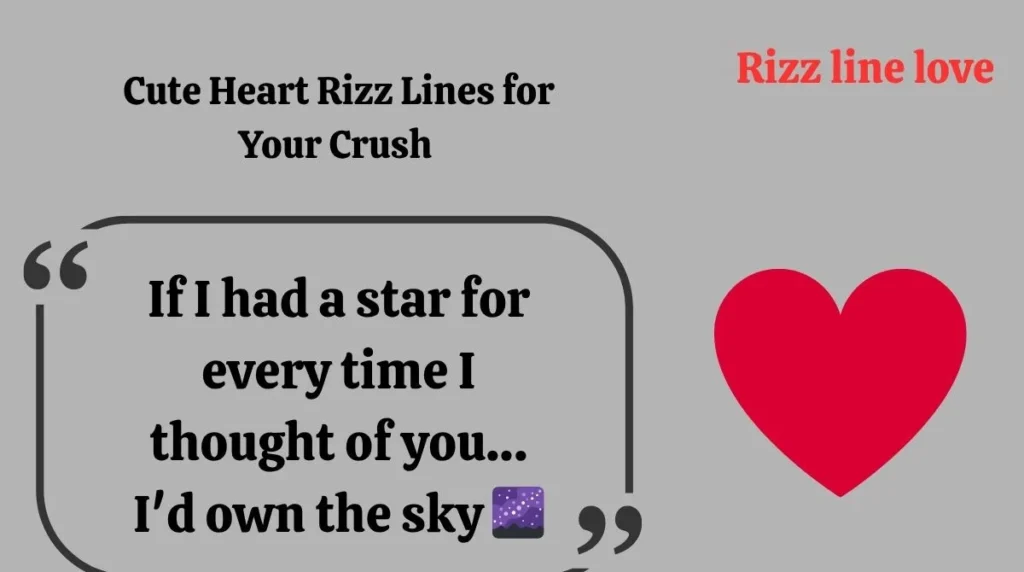 Cute Heart Rizz Lines for Your Crush