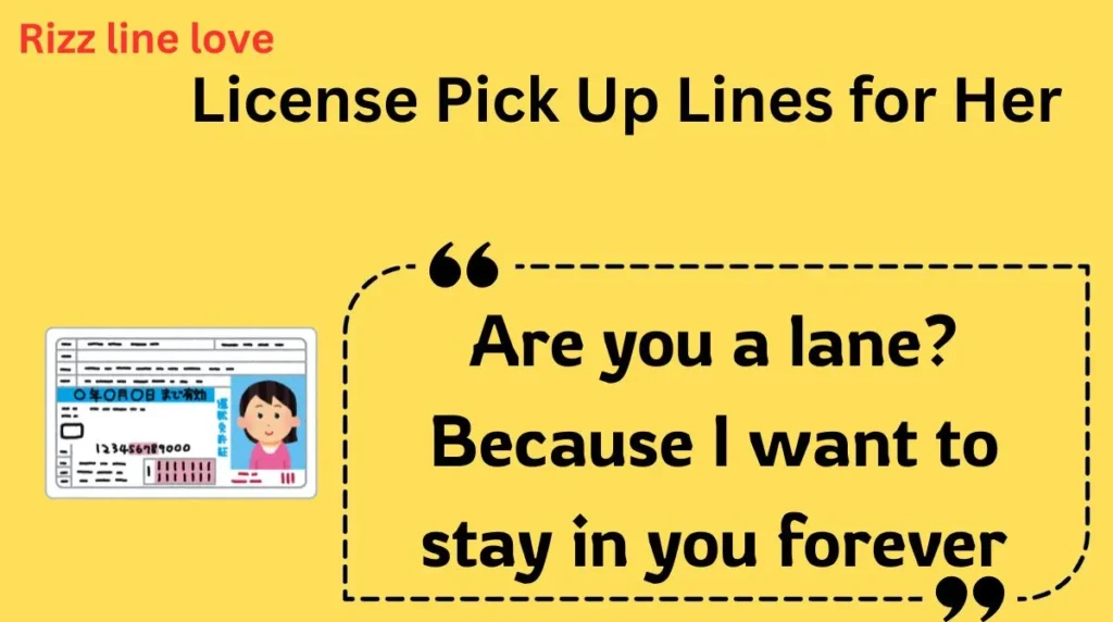 License Pick Up Lines for Her