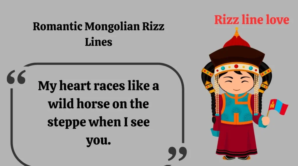 Romantic Mongolian Rizz Lines