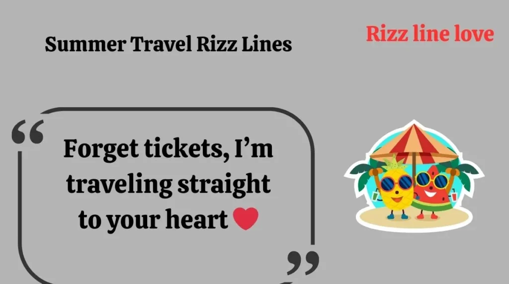 Summer Travel Rizz Lines