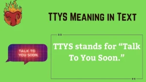 TTYS Meaning in Text