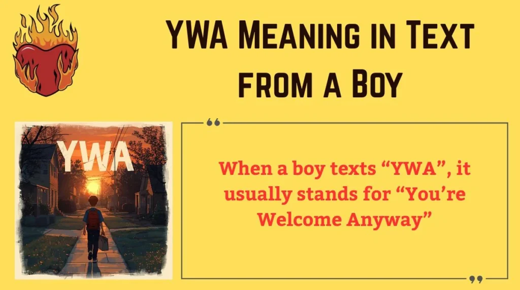YWA Meaning in Text from a Boy